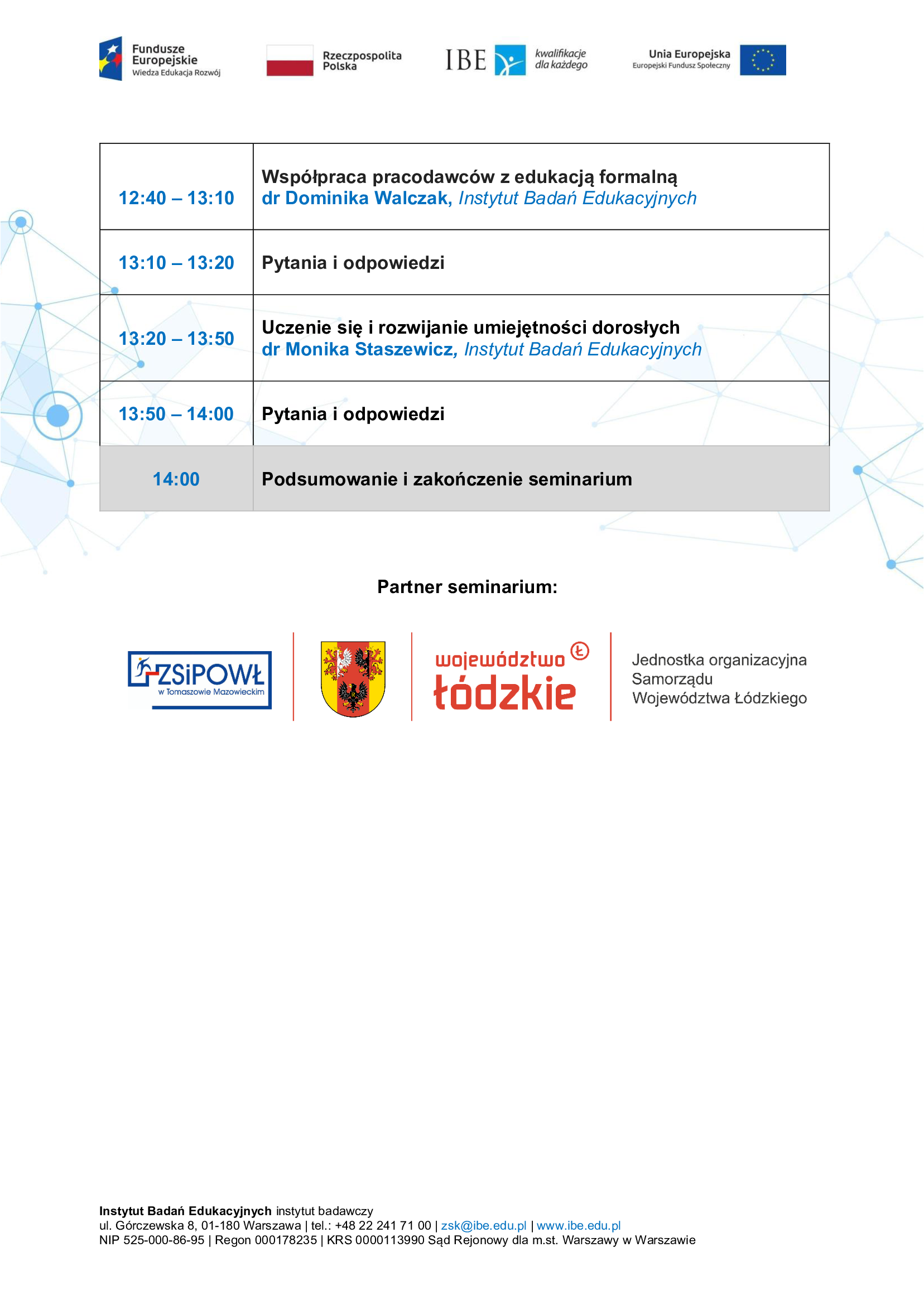 PLAN SEMINARIUM