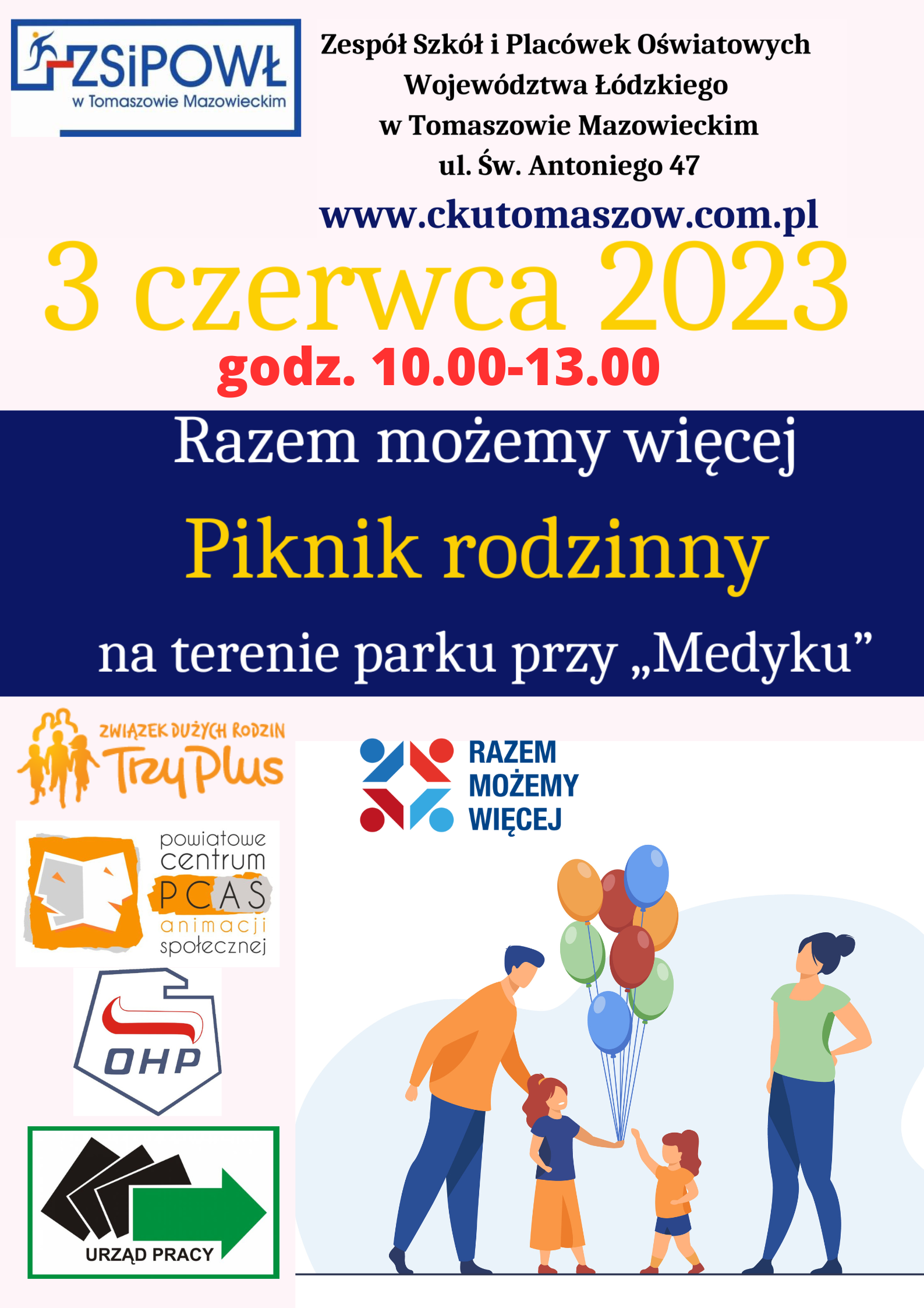 plakat informacyjny dotyczący spotkania w Centrum Kształcenia